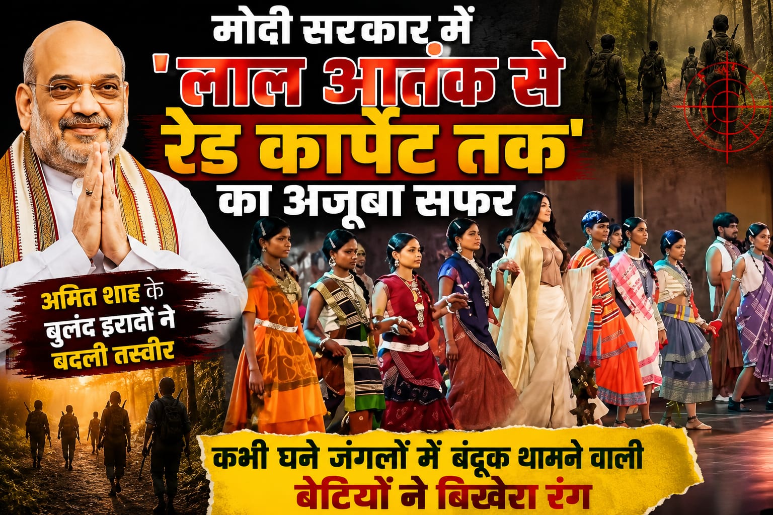 लाल आतंक से रेड कार्पेट तक : कभी घने जंगलों में बंदूक थामने वाली बेटियों ने बिखेरा रंग,मोदी सरकार के बुलंद इरादों ने बदली तस्वीर